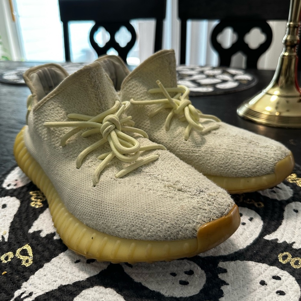 Yeezy Butters Knit Sneakers with Yellow Sole (size 10.5 but fits like 10)